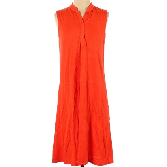 eileen fisher organic cotton tank dress Eileen Fisher taupe gray organic cotton tank summer dress petite medium